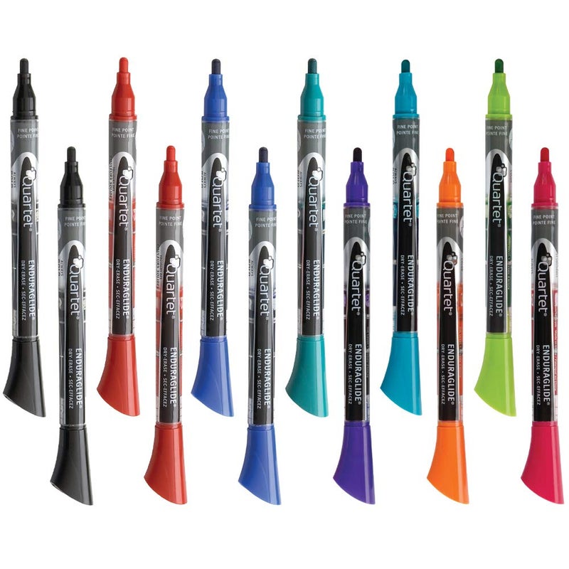Quartet Dry Erase Markers, Whiteboard Markers, Fine Tip, EnduraGlide, BOLD COLOR, Assorted Classic & Neon Colors, 12 Pack (5001-21M) - Image 1