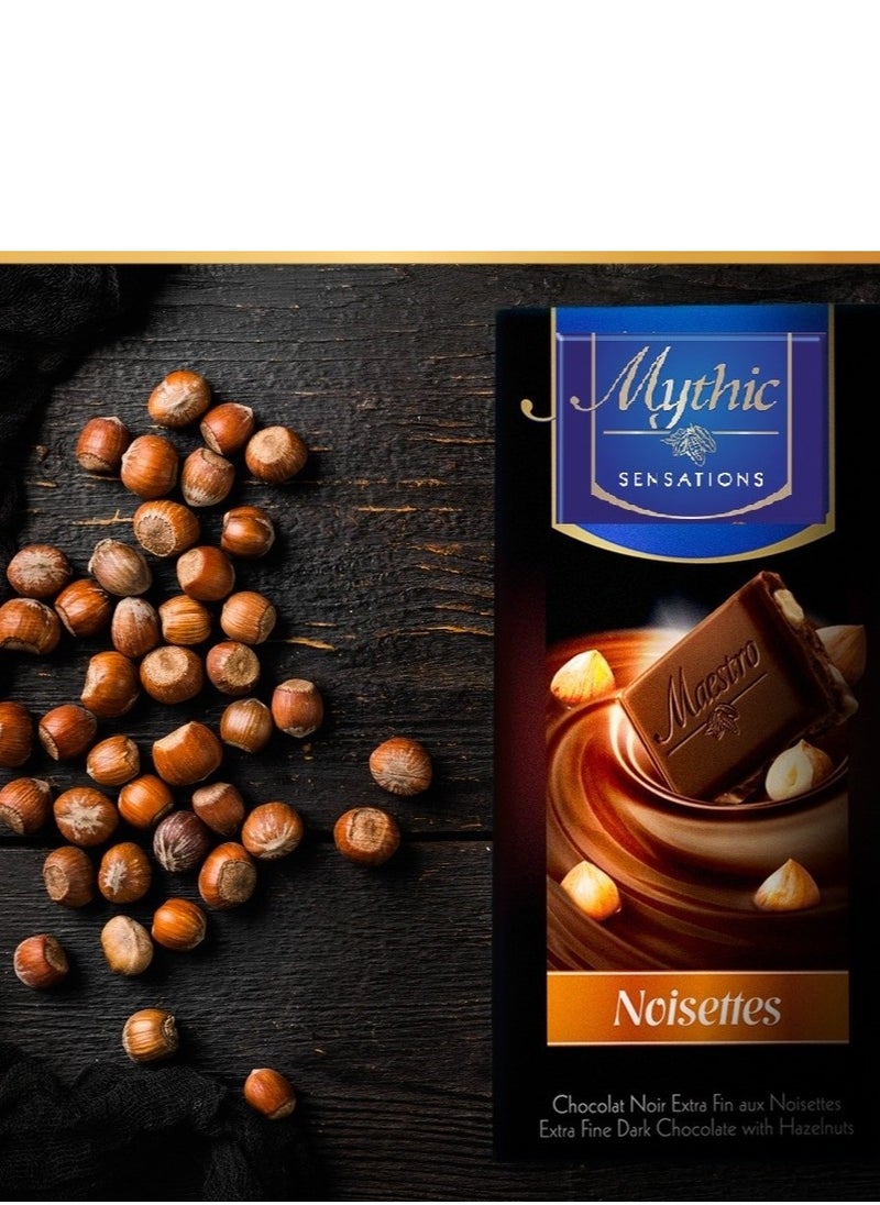 Mythic - Dark Chocolate with hazelnuts 80g - Image 1