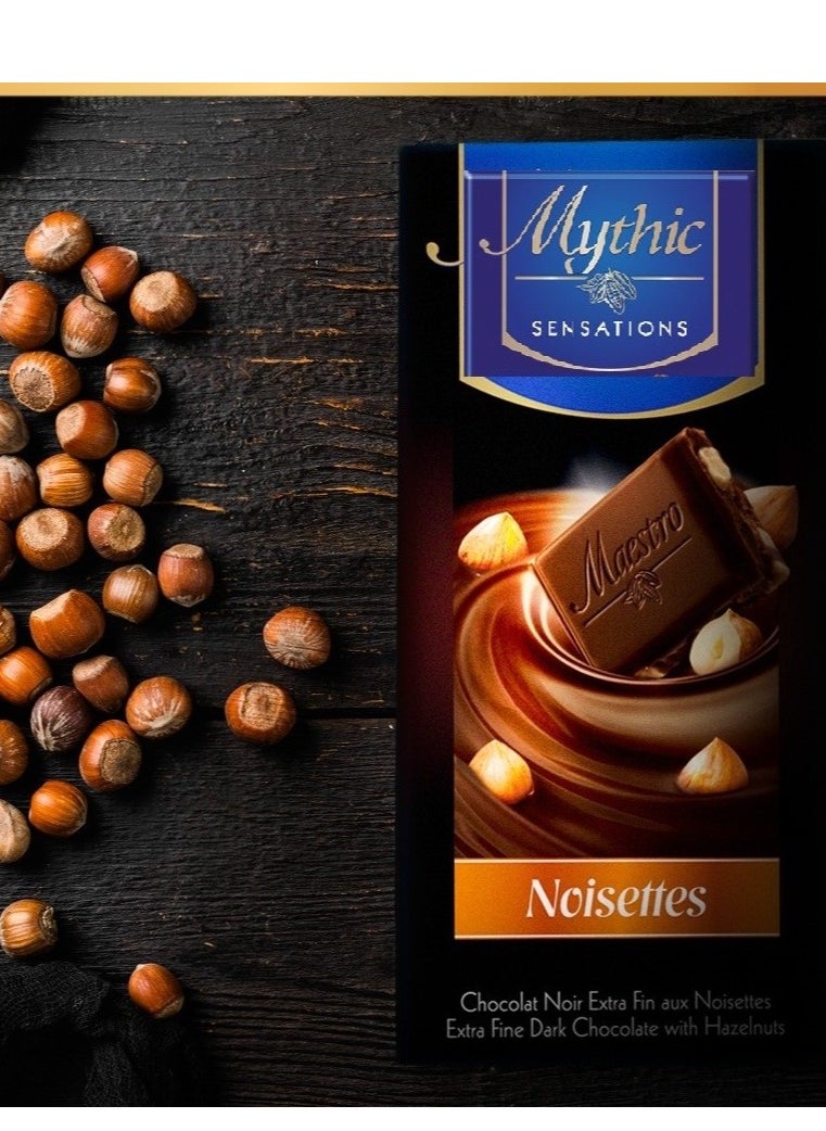 Mythic - Dark Chocolate with hazelnuts 80g - Image 1