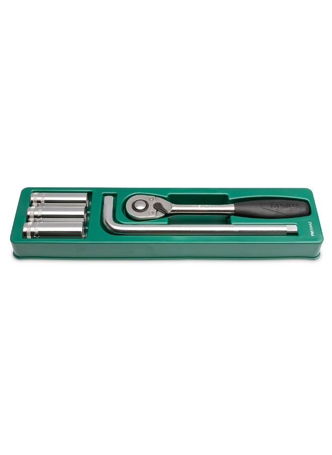 SATA ST95104A70-6 70-Piece 1/2" Drive 6 Point Metric Cantilever Tool Box and Tray Set