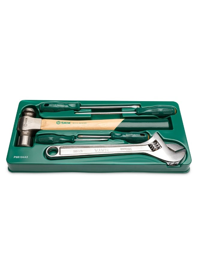 SATA ST95104A70-6 70-Piece 1/2" Drive 6 Point Metric Cantilever Tool Box and Tray Set