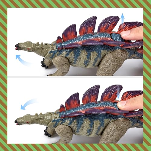 EKU EASYKU Large Dinosaur Park Gate Dino Nest of Eggs Realistic Dinosaur Toys for Kids 35 57 Jurassic World Dinosaur Toys Stegosaurus Play Set for Kids Toddler Boys Girls - Image 5