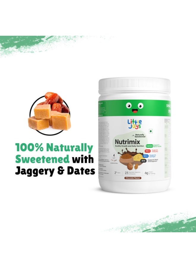 Little Joys Chocolate Nutrimix 350g & Brain Gym Activity Book | 2–6 Years | Naturally Sweetened Nutrition Drink for Kids | Fuels Growth, Immunity & Brain Power | Boosts Screen-Free Learning |Pack of 2 - Image 2