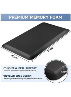 Arabest Thick Anti Fatigue Kitchen Mat, Thick Non Slip Kitchen Rug for Standing, Waterproof Standing Desk Mat, Cushioned Comfort Floor Mat for Office, Home, Desk  - Image 3