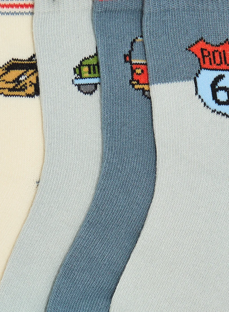 Pinata  Multi-color 5 Pack Cotton Socks  | Best Price UAE