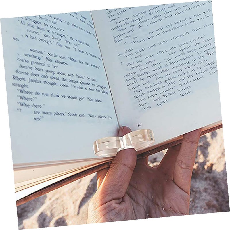 مجموعة إشارات كتب أكريليك على شكل قلب 4 حوامل صفحات كبيرة لقراءة الكتب والمجلات - Image 5