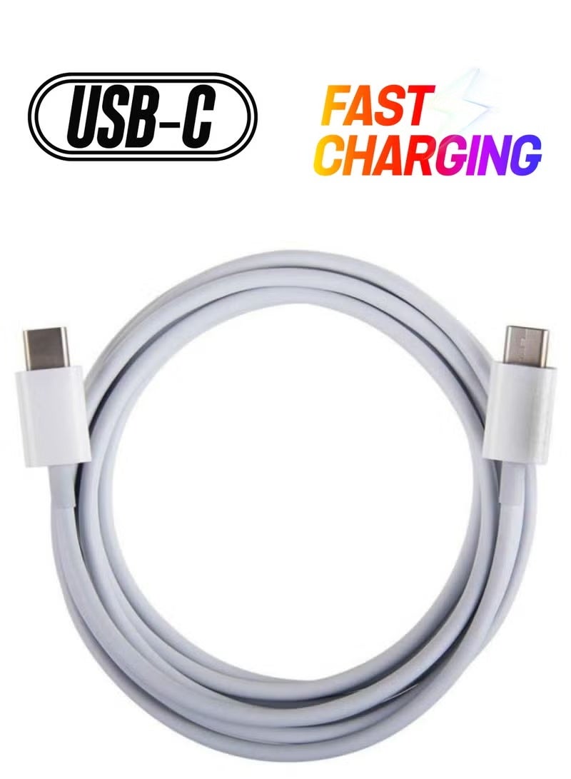 كابل شحن سريع للغاية من USB من النوع C إلى النوع C بطول 1 متر لأجهزة iPhone 16/15، iPad، iPad mini 7، MacBook Pro، Samsung S25 Ultra/S24/23/، Huawei P70 - Image 1