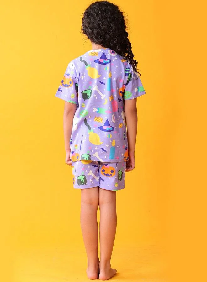 انثريلو مجموعة من شورت وتيشيرت بطبعة هالويين