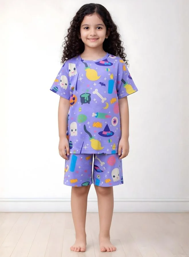 انثريلو مجموعة من شورت وتيشيرت بطبعة هالويين