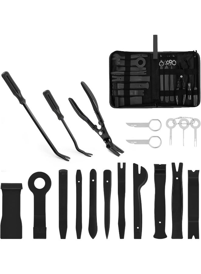 NIBEMINENT 238Pcs Trim Removal Tool, Auto Push Pin Bumper Retainer Clip Set Fastener Terminal Remover Tool Adhesive Cable Clips Kit Car Panel Radio Removal Auto Clip Pliers