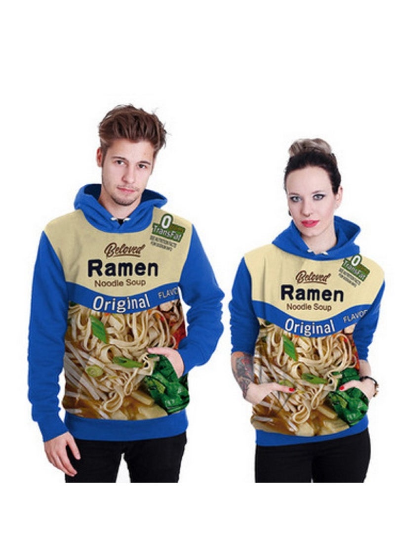 Loquat Single Piece Digital Printed Hooded Long Sleeved Sweater - Image 1