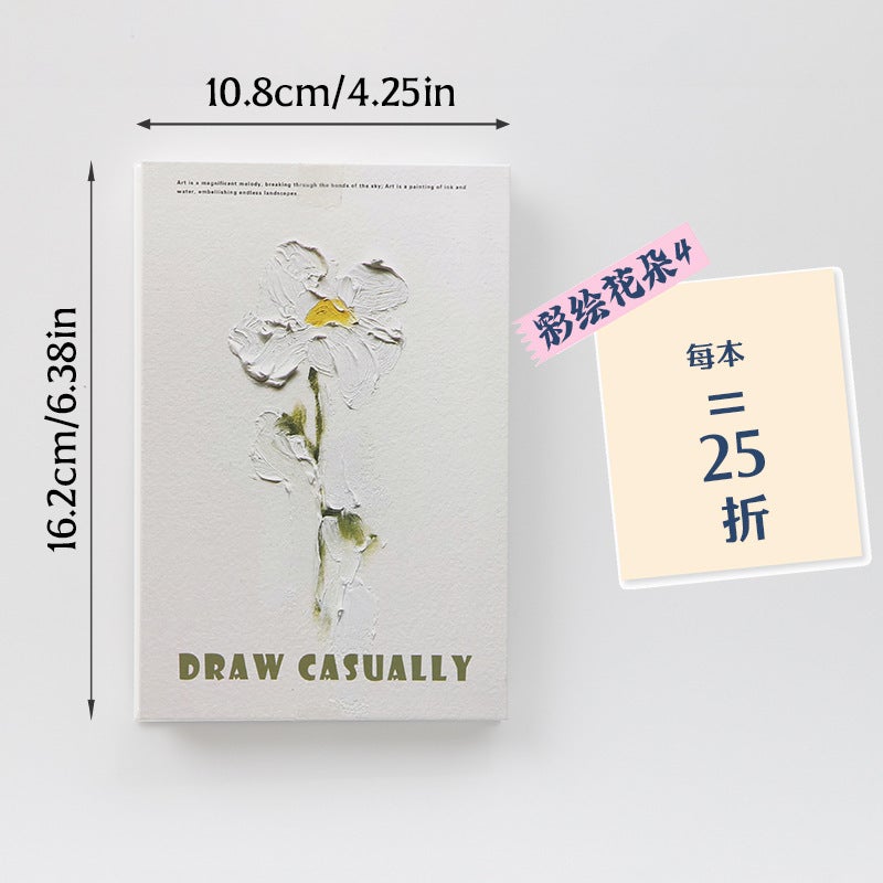 Creative Travel Check-In Stamp Book Sketch Blank Accordion Folding Book Diy Hand Ledger Cartoon Picture Book Hand-Painted Book - Image 1