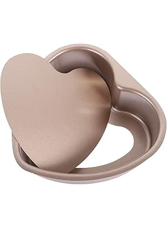 Heart Shaped Cake Pan 6 Size Nonstick Bakeware with Removable Bottom for Wedding Party - Image 1