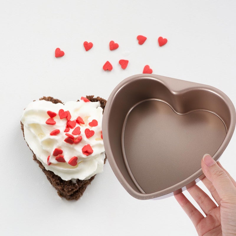 Heart Shaped Cake Pan 6 Size Nonstick Bakeware with Removable Bottom for Wedding Party - Image 5