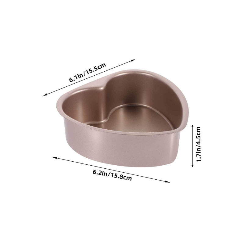 Heart Shaped Cake Pan 6 Size Nonstick Bakeware with Removable Bottom for Wedding Party - Image 3