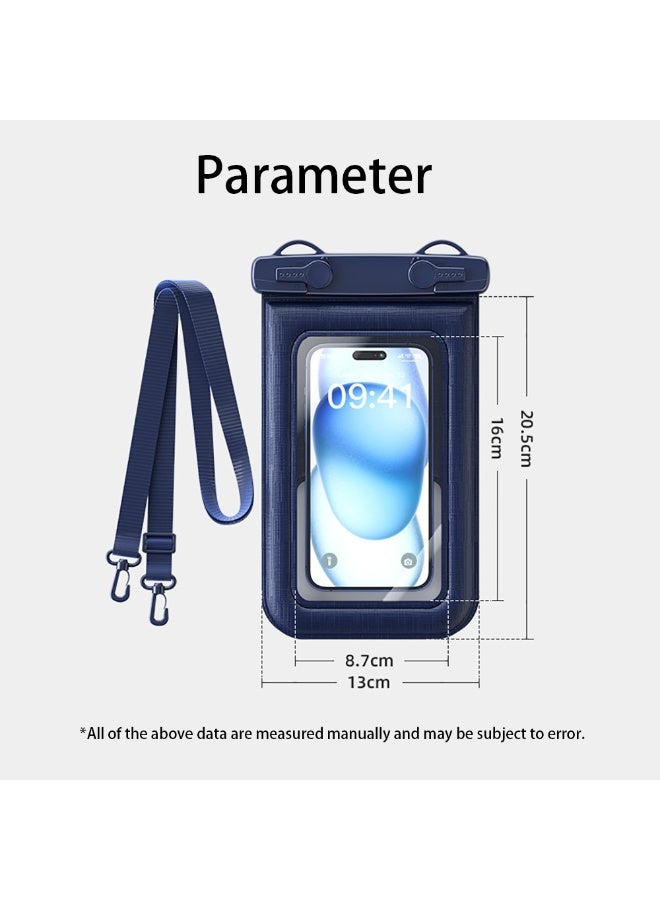 Floating Waterproof Phone Case, IPX8 Certified 30M Universal Mobile Phone Dry Bag/Pouch with Adjustable Lanyard, Sensitive Touch-Screen, Fit for Cellphone Up to 7.2", D012-3 (Pink) - Image 2