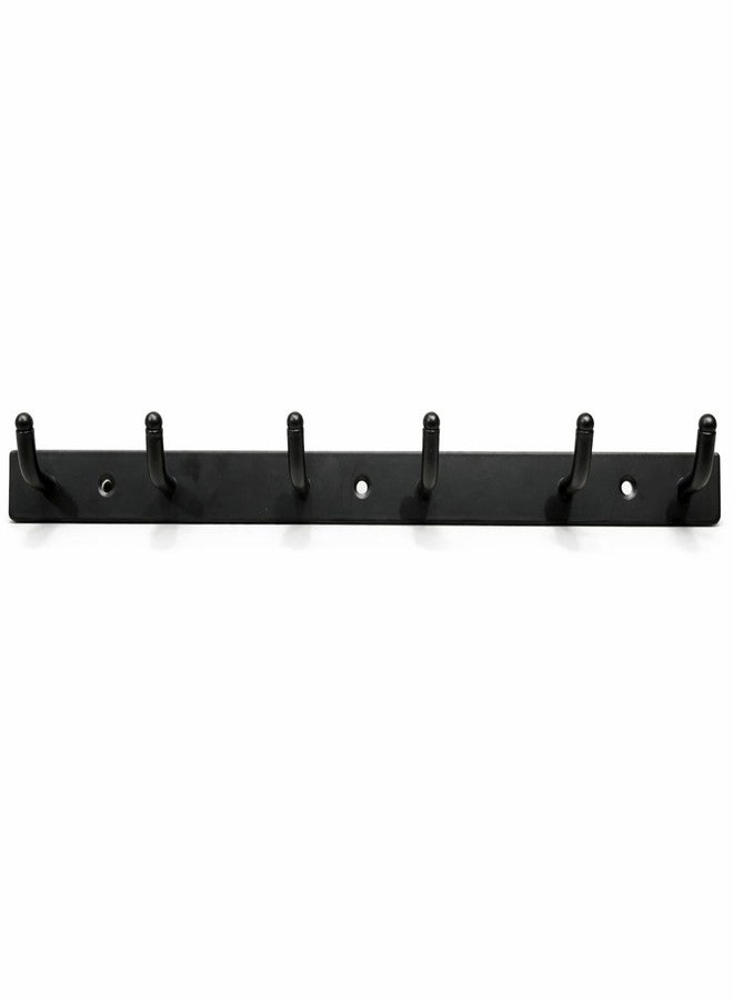 Urban Elite 304 Stainless Steel Antique Black 6 Pin for Bathroom Cloth Hooks Hanger Door Wall Robe Hooks Rail for Hanging Keys,Clothes,Towel (Pack of 1, Black) - Image 5