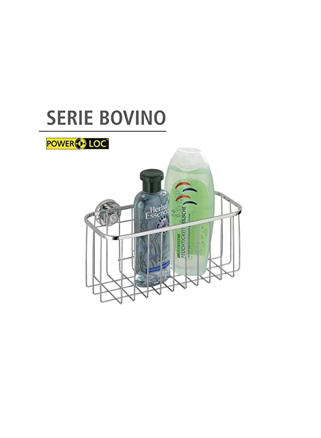 Raxoom Power-Loc® Universal Basket Bovino - Fixing Without Drilling, Stainless Steel, 22.5 X 11 X 11.5 Cm, Shiny - Image 3