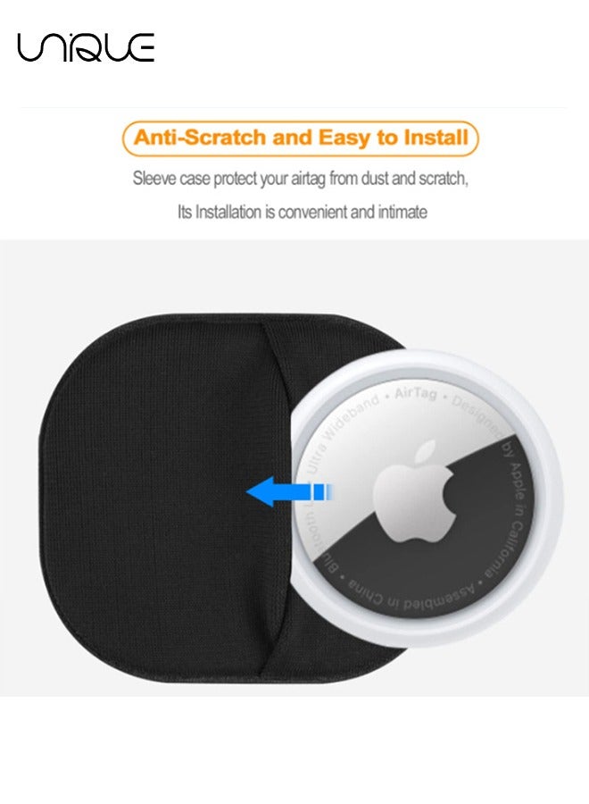 يونيك غطاء ملصق حامل Airtag ، 2 حزمة من Stick-On Mount Airtag Case متوافق مع Apple Airtags للتلفزيون عن بعد الأمتعة الدراجة كمبيوتر محمول السيارة ، أسود - Image 3