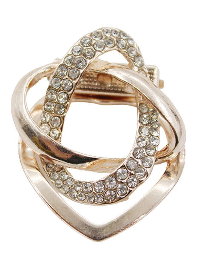 NIBEMINENT Plated Crystal Silk Scarf Clip Brooch Pin  - Image 1