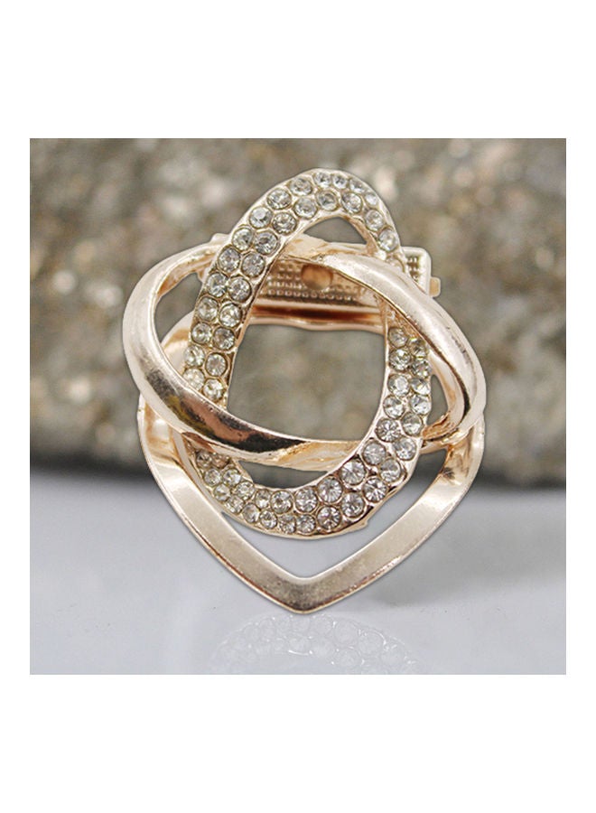 NIBEMINENT Plated Crystal Silk Scarf Clip Brooch Pin  - Image 2