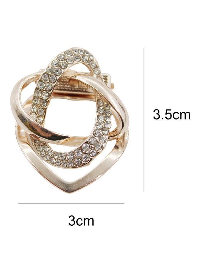 NIBEMINENT Plated Crystal Silk Scarf Clip Brooch Pin  - Image 5