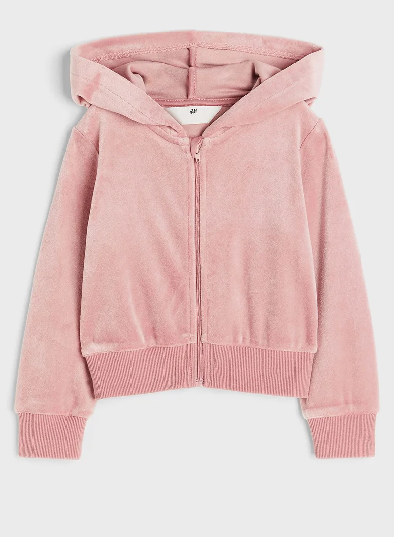 اتش اند ام Kids Velour Zip-Through Hoodie