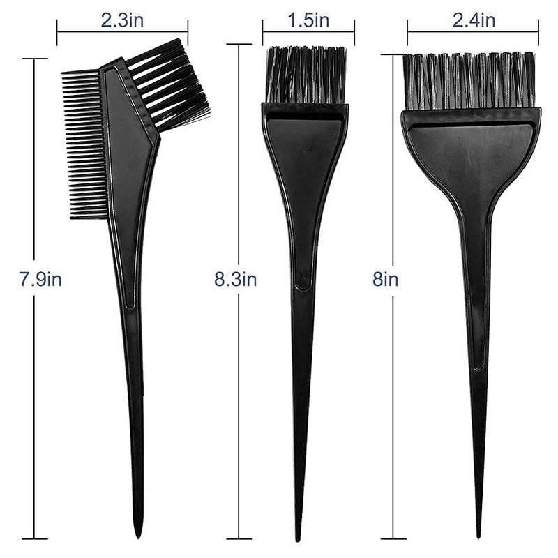VEDETIC® Multipurpose 5 pcs Dye Kit 1 Dye Bowl | 3 Hair Coloring Brush and Apron Sheet Saloon Use Accessories Black Mixing Bowl for Home and Salon Use - Image 3