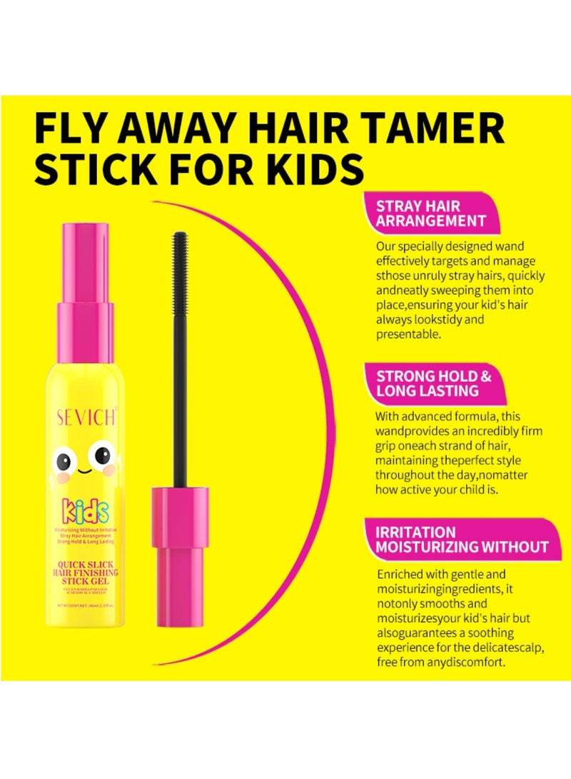 Sevich Quick Slick Hair Finishing Stick Gel for Kids 40ml Stray Hair Tamer Gentle Brush-On Formula for Baby Hairs & Flyaways Broken Hairs Finishing Gel for Toddlers - Image 3