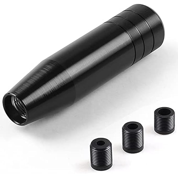 Nothers 51 Gear Stick Shifter Knobs Heavy Weighted Car Shift Head Knob with Aluminum Alloy Shifting Lever Fit Most Manual Automatic Vehicles with 3 Threaded Adapters M8 M10 M12 x 125 Black - Image 1