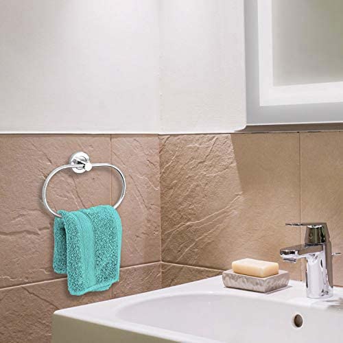 FAC Stainless Steel Towel Ring for Bathroom Wash Basin Kitchen Hotels Home Oval  - Image 2