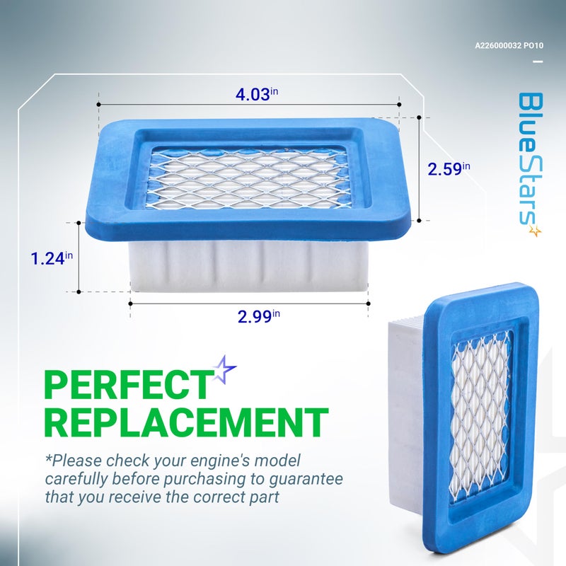 BlueStars 10 packs PB-580T A226000032 Air Filter - For Echo Leaf Blower PB755ST PB500T PB580H PB403 PB403H PB403T PB413H PB413T PB500H PB603 PB611 PB620 PB620ST PB650 PB650H PB650T A226000031 - Image 4