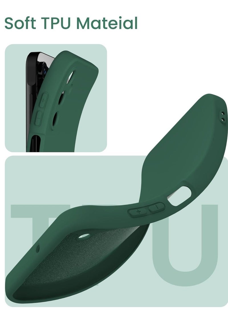 ELTRAZONE Samsung Galaxy Samsung Galaxy A55 5G Case with 2X Screen Protector, Soft Anti-Scratch Microfiber Lining, Ultra Slim Liquid Silicone Protective Case (Midnight Green, Samsung Galaxy A55 5G) - Image 2