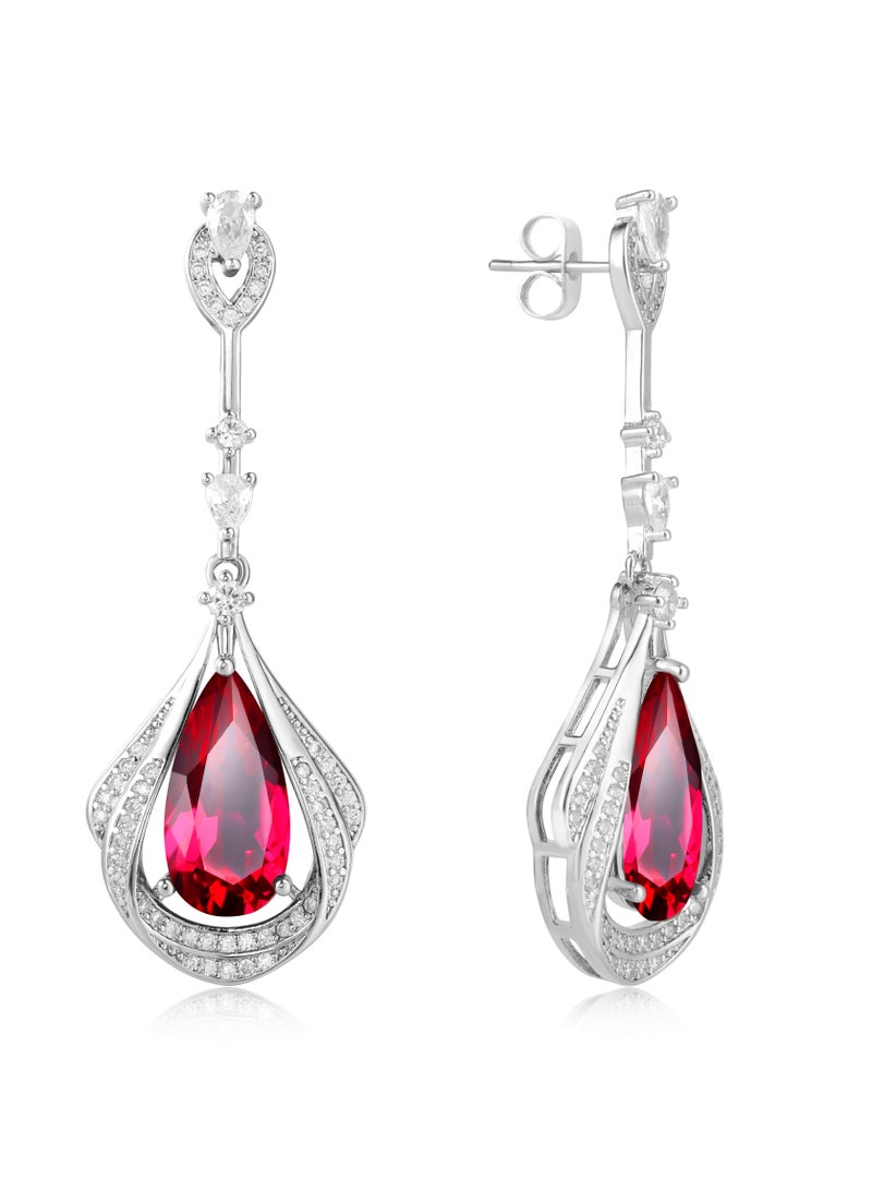 QUAINT Mermaid Princess - Ruby Eardrops - Image 2