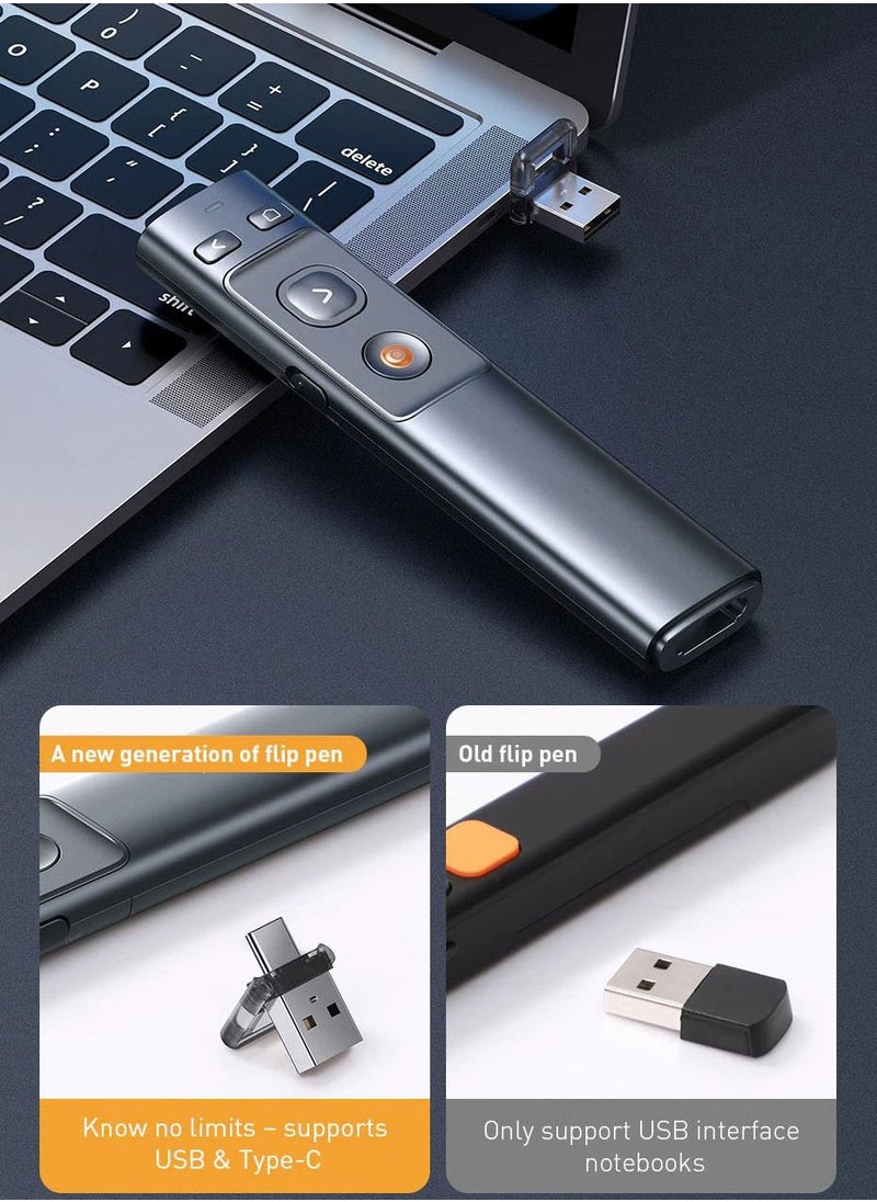 Generic - 2.4GHz Wireless Presenter Remote Controller Red Light Pen USB Laser Pointer Pens For Mac Win 10 8 7 XP Projector PowerPoint PPT - Image 1