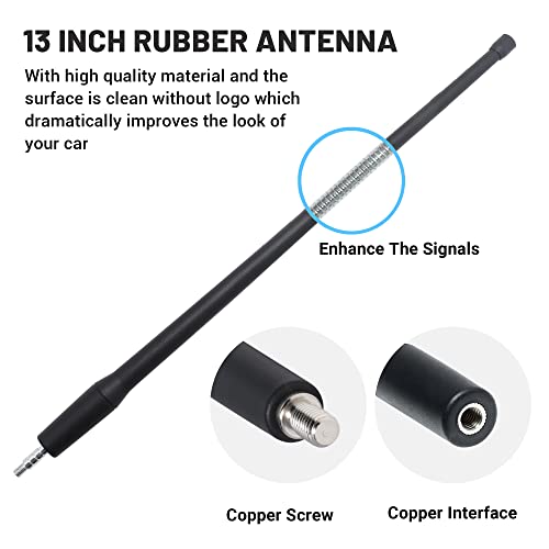 Anina 2PC 13 Inch Antenna Mast for 1998-2022 Harley Davidson Motorcycle Aerial Antenna for FM/AM Radio Signal Reception Car Wash Proof - Durable Flexible Rubber - Image 5