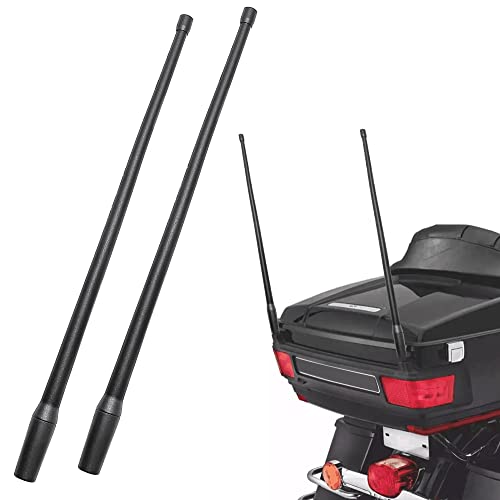 Anina 2PC 13 Inch Antenna Mast for 1998-2022 Harley Davidson Motorcycle Aerial Antenna for FM/AM Radio Signal Reception Car Wash Proof - Durable Flexible Rubber - Image 1