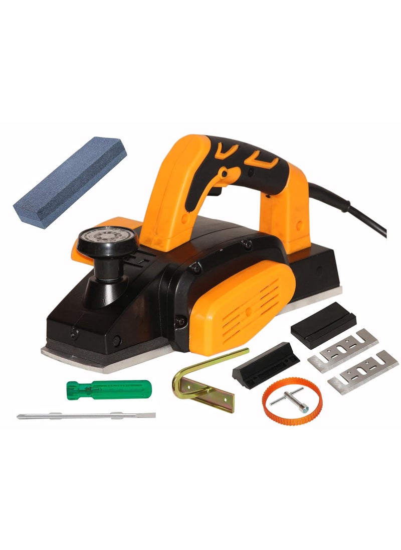 Digital Craft Digital Craft Wood Planer 800W Machine of Carpentry HighPower Electric Planer Professional Woodworking Machine Electric Wood Planer Machine 82mm6Inch 2 In 1 Screw DriverSharpening Stone 