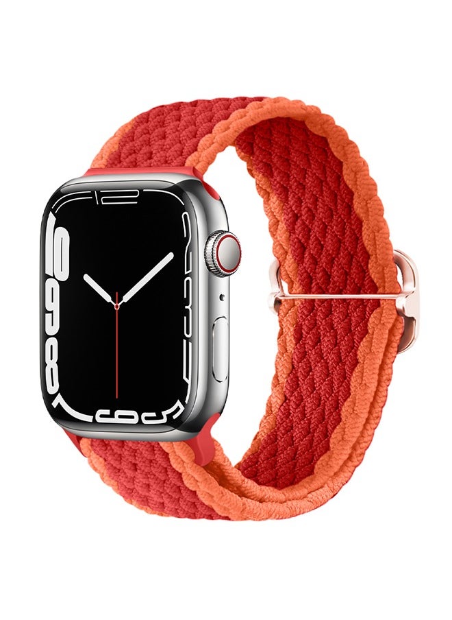 تي دبليو إي جي جي أو أن Apple Watch نايلون باند 41 مم / 40 مم / 38 مم حزام بديل لساعة أبل متوافق مع جميع السلاسل أي من هذه الأحجام 41 مم / 40 مم / 38 مم أحمر  - Image 1