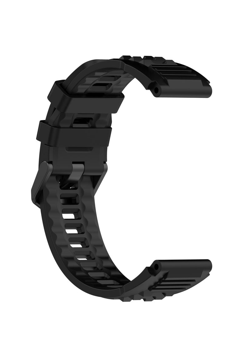 سوار من السيليكون لينة متوافق مع تي ريكس Amazfit الترا a2142 سوار الذكية بدلا من سوار الرياضة ، ومناسبة للنساء والرجال ( أسود ) - Image 4