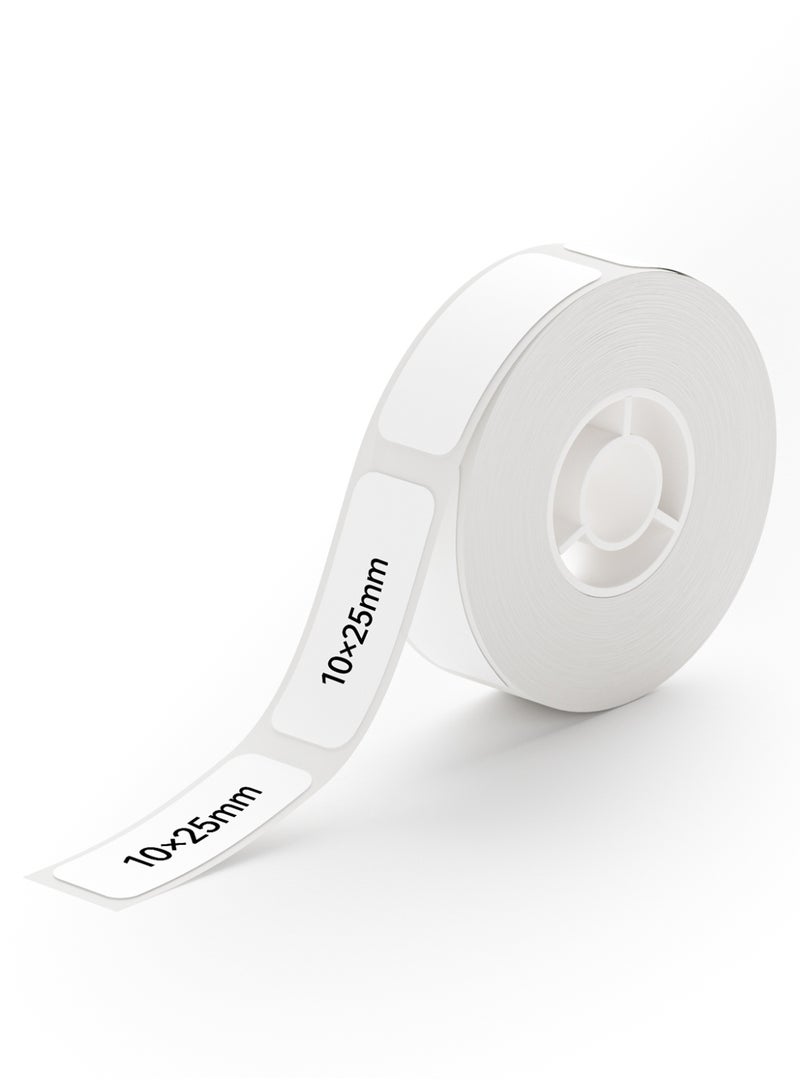 NIIMBOT Thermal Transfer Labels 10 × 25 mm (0.39'' × 0.98''), 220 Labels/Roll, for N1 Label Maker, PET Material, Waterproof and High-Temperature Resistance, Long Storage Time, White - Image 1