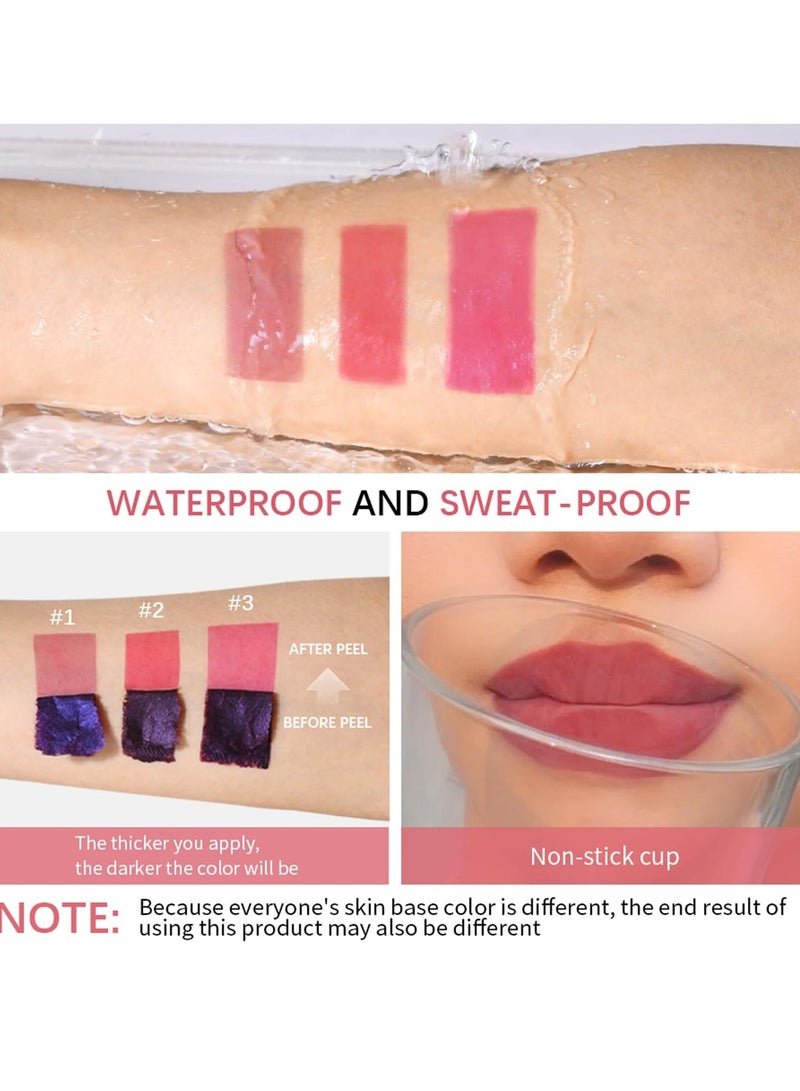 lakerain Lip Stain Peel Off Long Lasting Peel Off Lip Stain Lip Tint Waterproof Lip Liner Peel Off Stain Lip Liner Makeup Matte Liquid Lipstick Lip Gloss Peel Off Tattoo Lip Tint Matte Lipstick 2.5ml 01 - Image 5