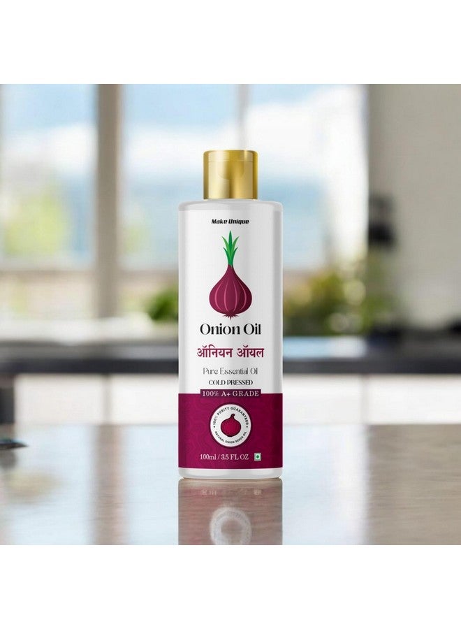 Make Unique Onion Oil, 100ml, Cold Pressed, Pure Essential Oil Promotes Hair Growth & Reduces Hair Fall ONION100MLA1 - Image 2