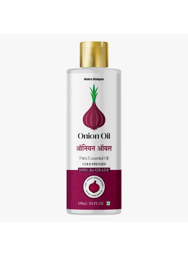Make Unique Onion Oil, 100ml, Cold Pressed, Pure Essential Oil Promotes Hair Growth & Reduces Hair Fall ONION100MLA1 - Image 1