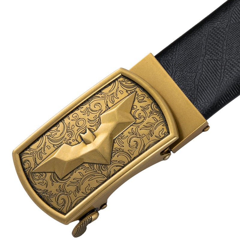 Dubulle Mens Belt Gold Ratchet Belts Designer Leather Adjustable Automatic Buckle Sliding Business Casual Party Festival - Image 3