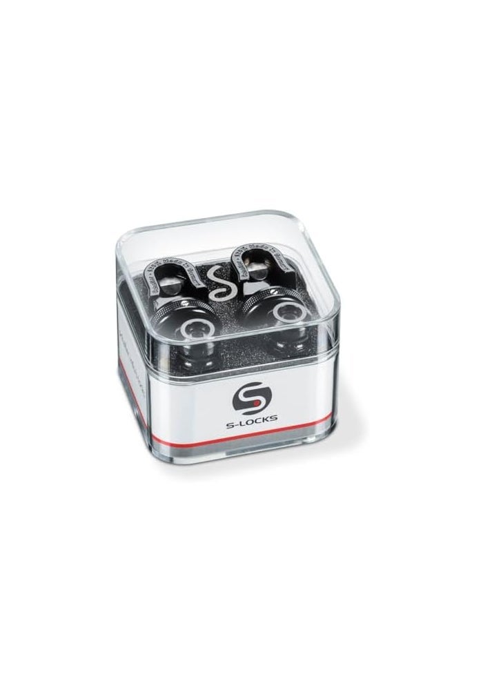 Schaller Security Straplocks in Black Chrome - Model 14010401 - Image 2