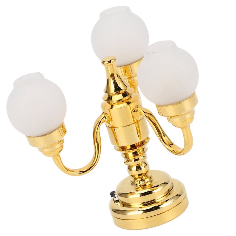 1:12 Dollhouse Chandelier Miniature Exquisite Elegant LED Ceiling Light Decoration - Image 2