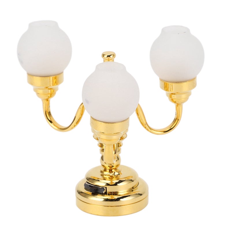 1:12 Dollhouse Chandelier Miniature Exquisite Elegant LED Ceiling Light Decoration - Image 3