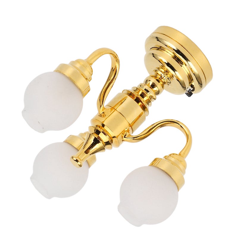 1:12 Dollhouse Chandelier Miniature Exquisite Elegant LED Ceiling Light Decoration - Image 5
