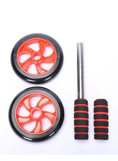 Generic AB Wheel Roller for Total Body Exerciser With Knee Mat - Red  - Image 5